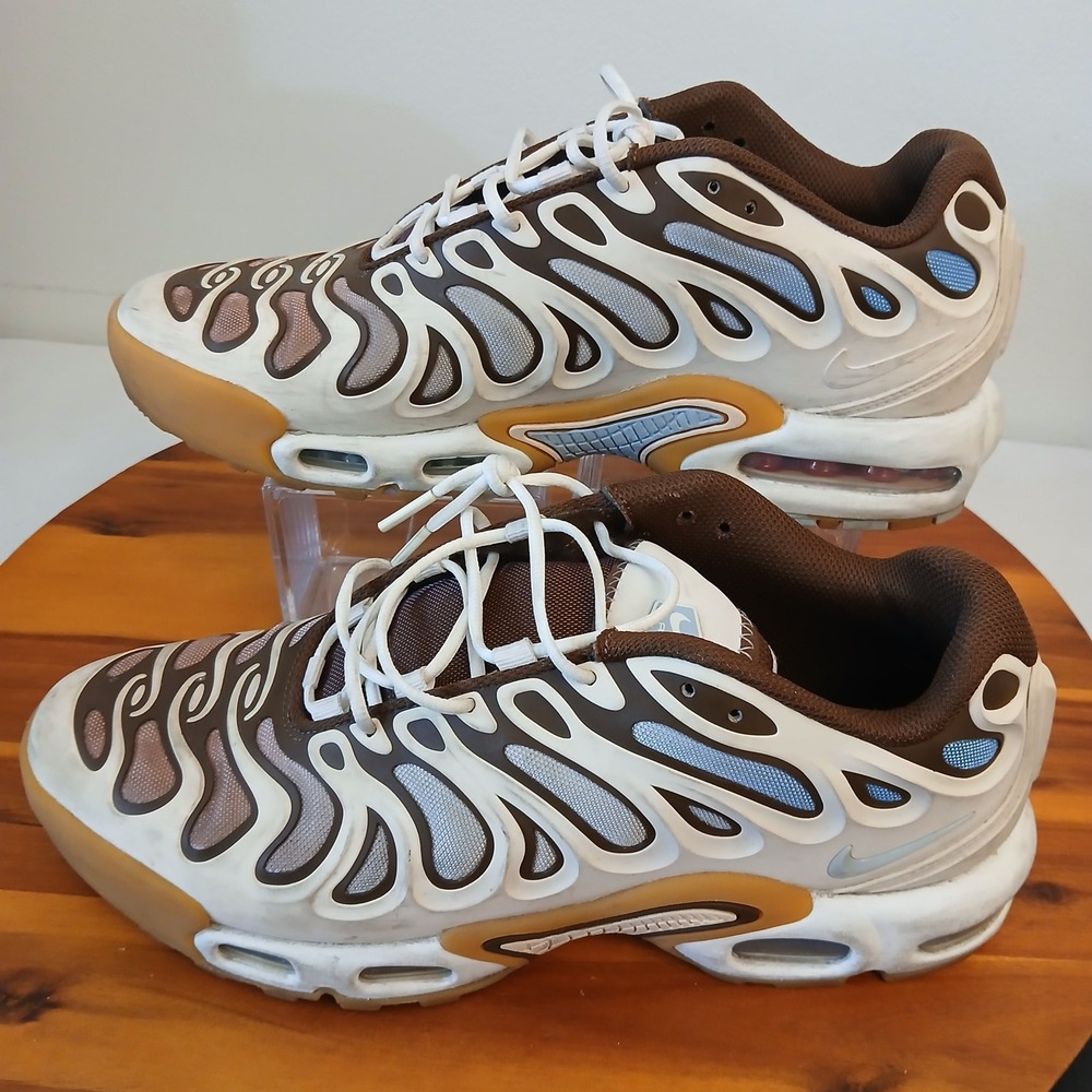 Nike Air Max Plus Drift Mens 10 Brown White Running Shoes Sneakers FD4290-001